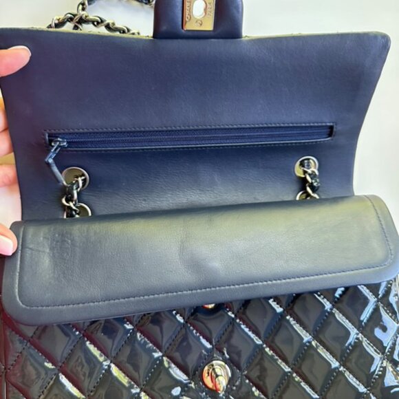 Chanel Black Patent Classic Flap Bag - Picture 4 of 8